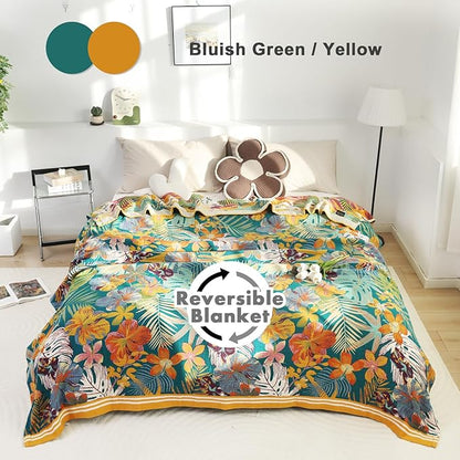 MSGKV Cotton Bed Blanket for Couch and Sofa Blankets for Living Room Bedroom - Image 2