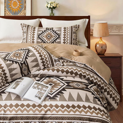 tyrot brown king size comforter set – 3, close-up detail