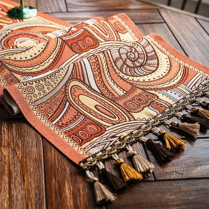 13×72 Inch Table Runner, Retro-Luxury Tassels Series - Image 2