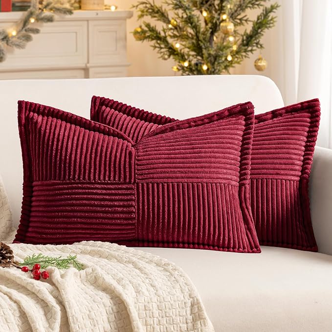 MIULEE Christmas Decorative Lumbar Throw Pillow Covers by MIULEE