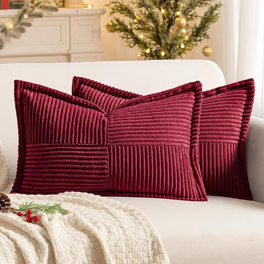 MIULEE Christmas Decorative Lumbar Throw Pillow Covers by MIULEE