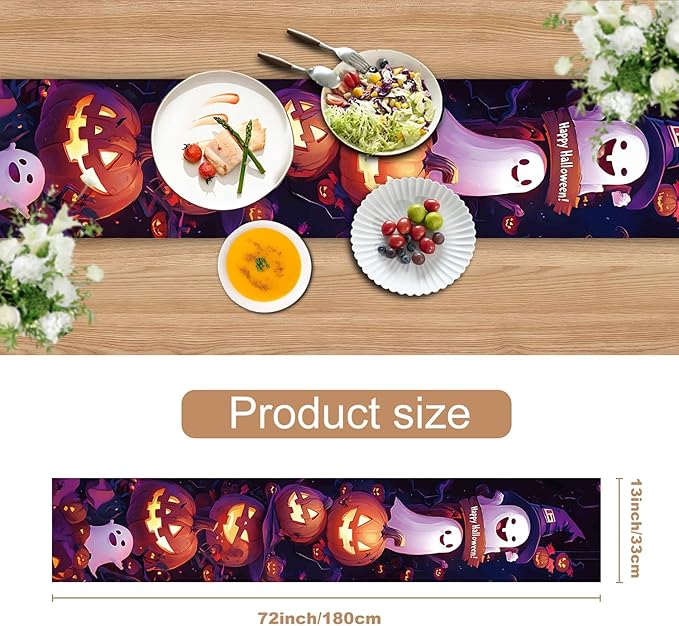 Halloween Table Runner – 13x72 Inch Festive Table Decor - Image 3