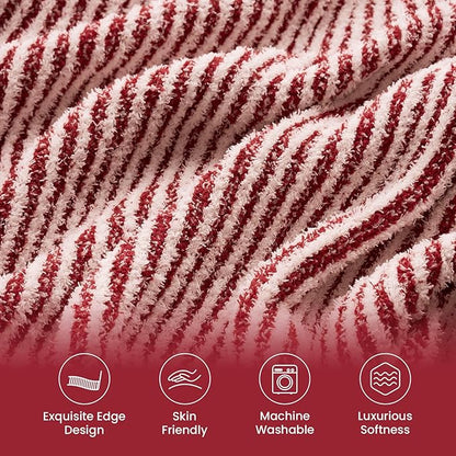 Snuggle Sac Christmas Red Soft Throw Blanket - Image 7