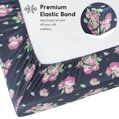 Yoofoss Baby Crib Sheets for Boys Girls, Fitted Crib Sheet 2 Pack for Standard - Image 3