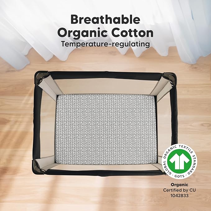 2-Pack Mini Crib Sheets Fitted - Image 2