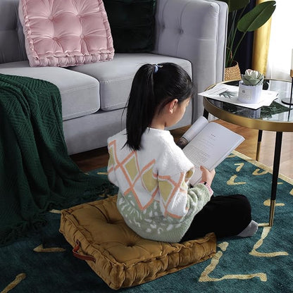 vctops Square Solid Color Velvet Seat Cushion - Image 5