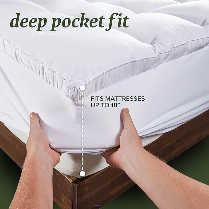 Beckham Hotel Collection Twin XL Size Hybrid Mattress Protector & Pad - Image 3