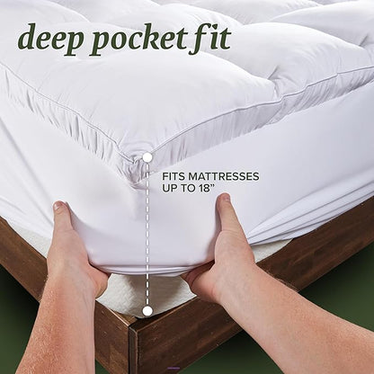 Beckham Hotel Collection Twin XL Size Hybrid Mattress Protector & Pad - Image 3