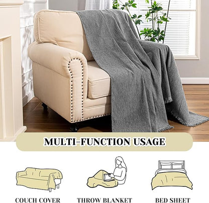 MEETSKY Small Couch Cover Oversized Chair Cover Washable Sofa Cover Grey Couch - Image 7
