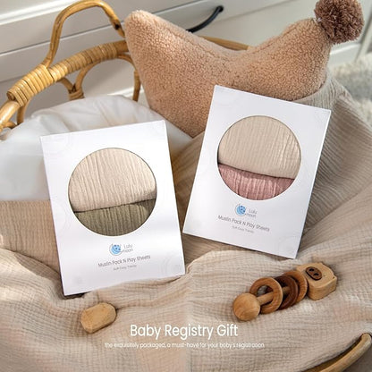 lulumoon Pack N Play Sheets: Soft & Breathable Playard Sheets - Image 8