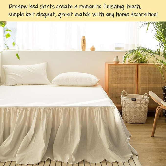 BISELINA French Linen Bed Skirt - Image 5