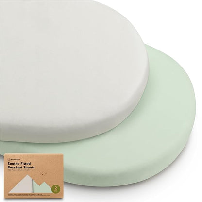 2-Pack Organic Bassinet Sheets for Girls, Boys by KeaBabies