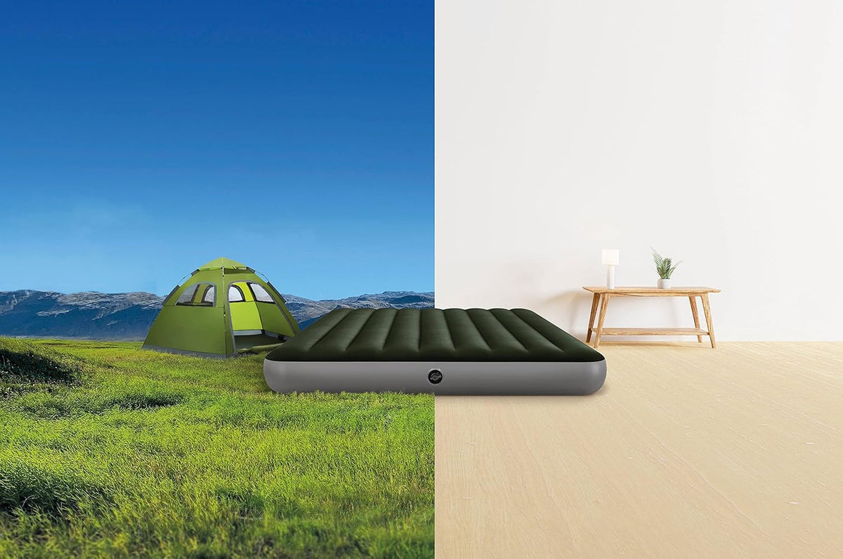 intex 64779e dura-beam standard prestige air mattress: fiber-tech, side view