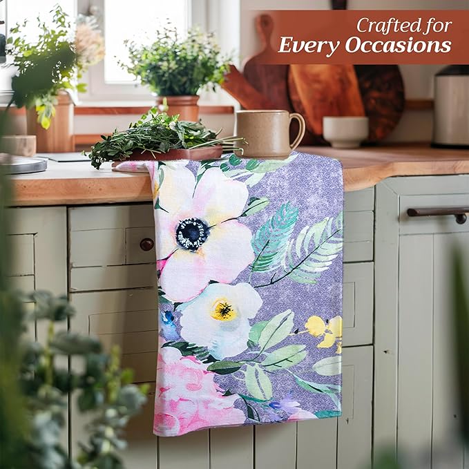 Maison d' Hermine Kitchen Towels Set of 3 100% Cotton 27.50" x 20" Reusable - Image 6