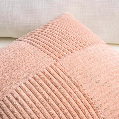 Fancy Homi 2 Packs Peach Decorative Throw Pillow Covers 22x22 Inch - Image 4