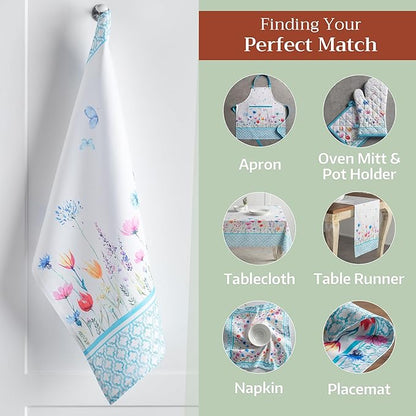 Maison d' Hermine Kitchen Towels Set of 2 100% Cotton 27.50" x 20" Reusable - Image 5