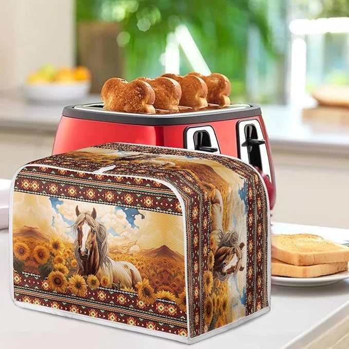 Aztec Horse Sunflower Printed Toaster Cover - Image 4