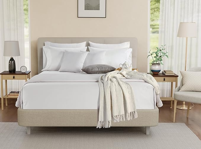 100% Egyptian Cotton Sheets King Size Sheets Set - Image 8