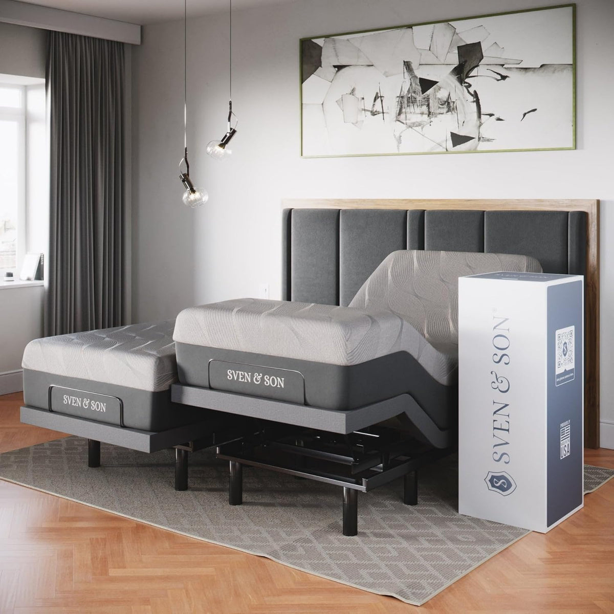 sven & son classic adjustable bed base, head, main product view