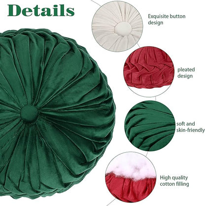 Yerliker 6 Pcs Floor Pillow Cushions 15inch Round Velvet Throw Pillows Colorful - Image 2