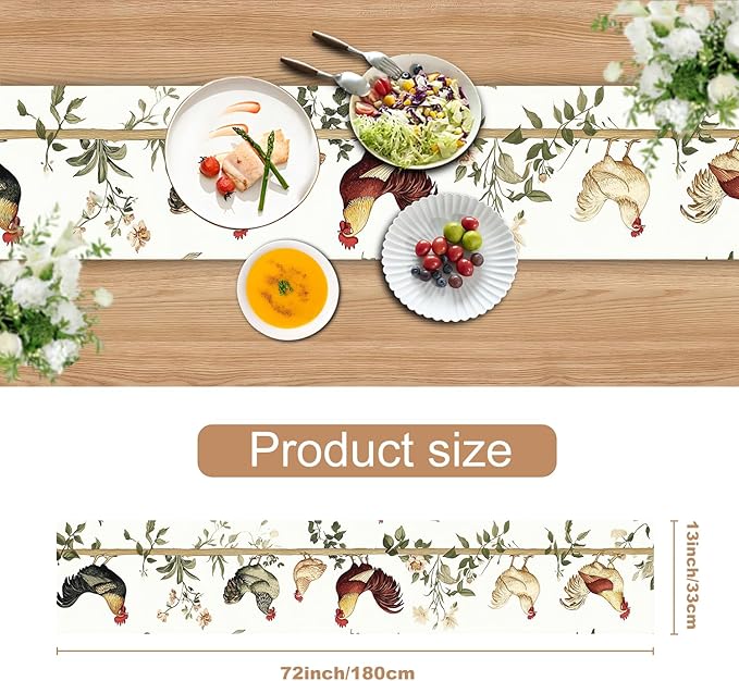 Farmhouse Chicken Table Runner - Image 3