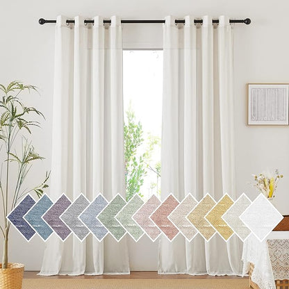 NICETOWN Linen Curtains 135 inches Length by NICETOWN