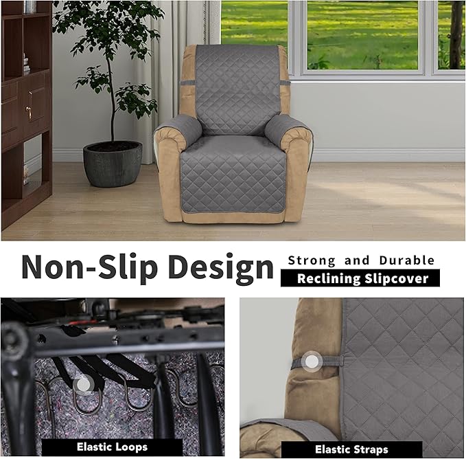 Easy-Going Recliner Chair Slipcover Reversible Sofa Cover Water Resistant Couch - Image 3