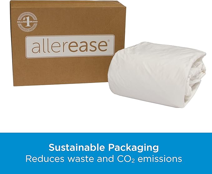 AllerEase Waterproof Mattress Protector Stain Protection Queen Size Allergen - Image 8