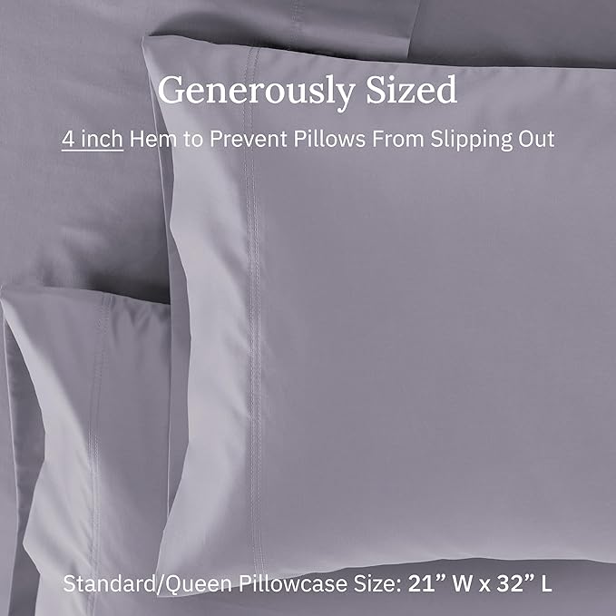 Luxuriously Soft Hotel Quality 600 Thread Count, 100% Cotton Set of 2 Cases - Image 4