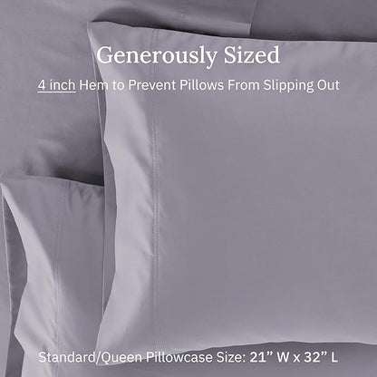 Luxuriously Soft Hotel Quality 600 Thread Count, 100% Cotton Set of 2 Cases - Image 4