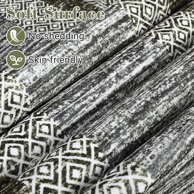 GarveeHome 2x6 Modern Bordered Runner Rug Soft Non Slip Runner Washable Non - Image 3