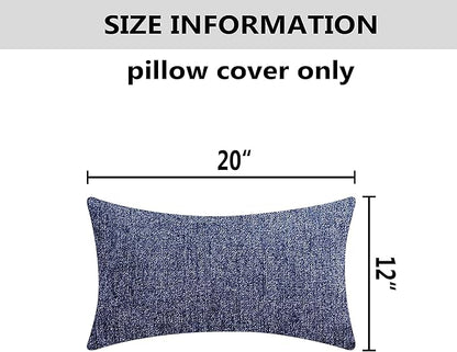 Home Brilliant Navy Blue Rectangle Pillow Cover - Image 5