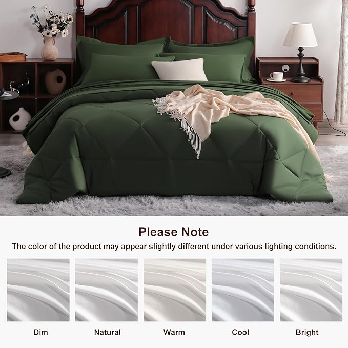 NTBAY Queen Comforter Set with Sheets, 7 Pieces Soft and Breathable Queen - Image 8