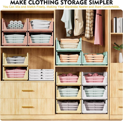 closet organizers and storage, stackable & foldable closet, side view