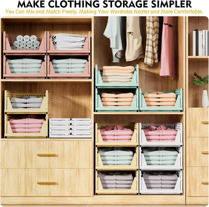 closet organizer basket, closet organizers and storage, green, side view