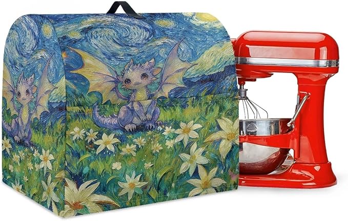 Cartoon Dragon Starry Night Stand Mixer Cover Dust Protector Cover Compatible by Unknown