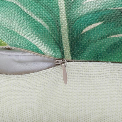 Bonhause Tropical Leaves Throw Pillow Covers 18 x 18 Inch Green Palm Leaf - Image 5