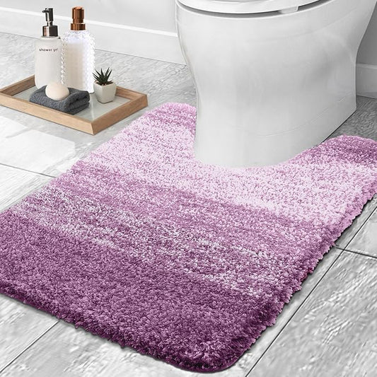 OLANLY Luxury Toilet Rugs U-Shaped 24x20, Extra Soft and Absorbent Microfiber by OLANLY