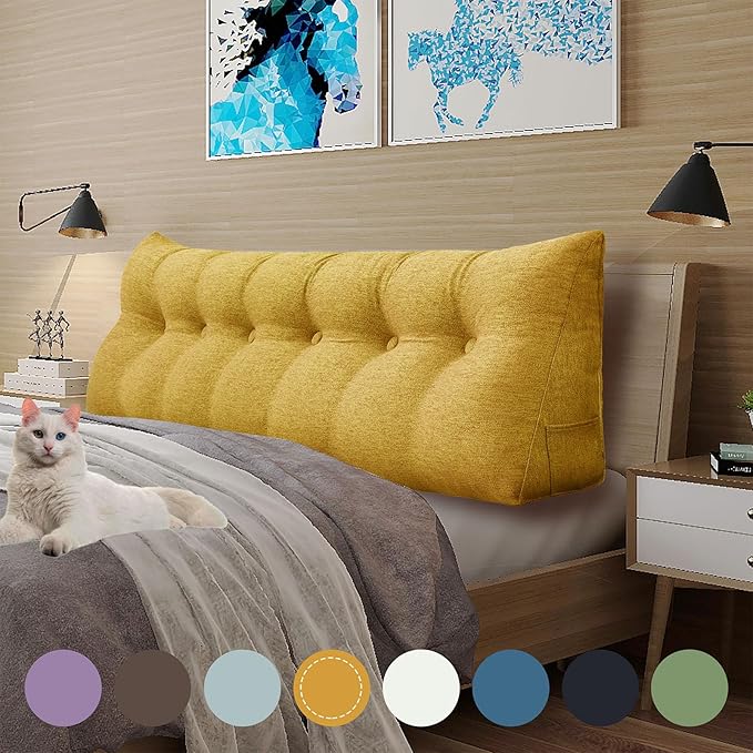 13 lbs Thickened Headboard Pillow Wedge Pillow Headboard Reading Pillow Bed by Rucener