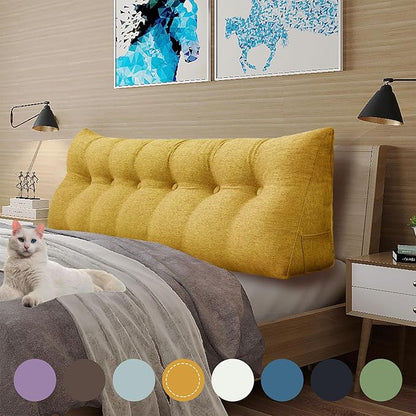 13 lbs Thickened Headboard Pillow Wedge Pillow Headboard Reading Pillow Bed by Rucener