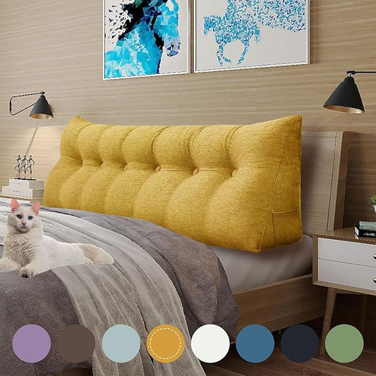 13 lbs Thickened Headboard Pillow Wedge Pillow Headboard Reading Pillow Bed by Rucener