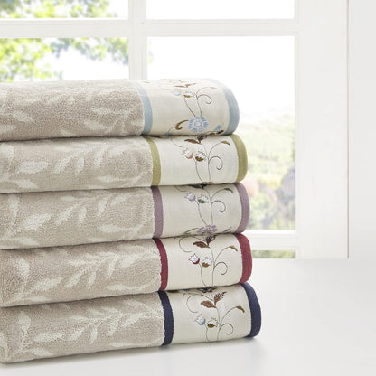 madison park serene 100% cotton bath towel set, view 9