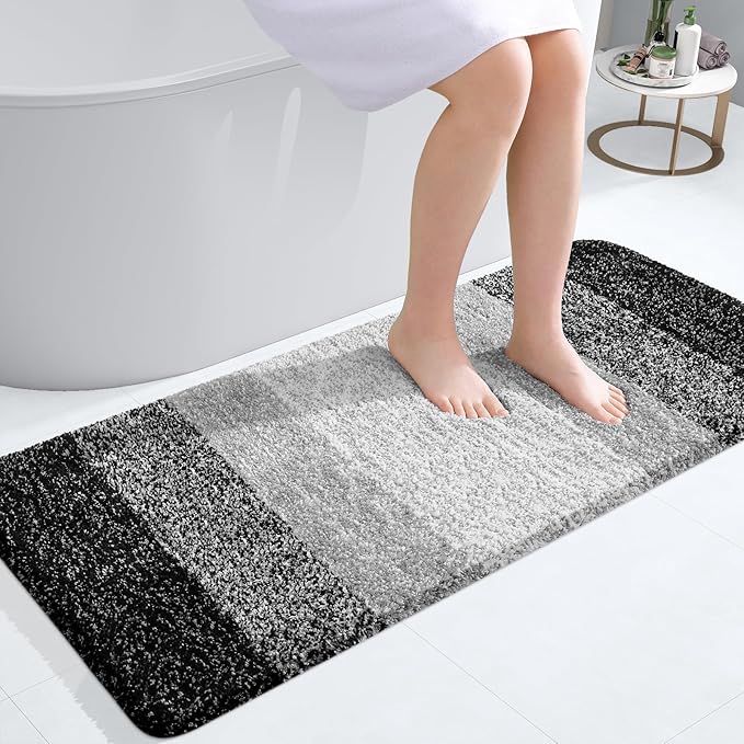 OLANLY Bathroom Runner Rugs 47x20, Extra Soft Absorbent Microfiber Bath Rugs by OLANLY