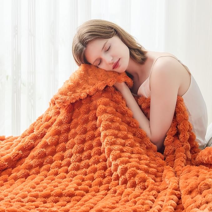 NEWCOSPLAY Super Soft Fall Twin Blanket Orange Premium Silky Flannel Fleece 3D by NEWCOSPLAY