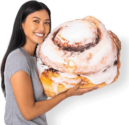 22" 3D Gooey Cinnamon Bun Throw Pillow by MuchComfort