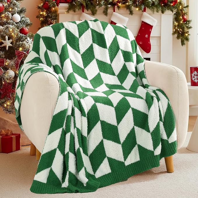 Snuggle Sac Christmas Green Throw Blanket by SnuggleSac