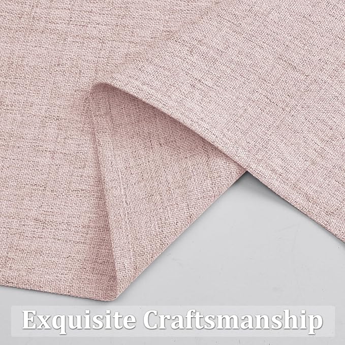 Gwine Blush Pink Kitchen Curtains 36 Inch Length 2 Panels, Light Filtering - Image 6