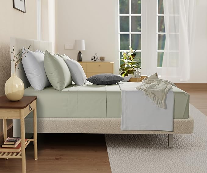 King Bed Sheets Deep Pocket King Sheet Set, 300 Thread Count Long Staple Fully by CHATEAUHOMECOLLECTION