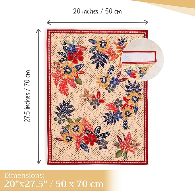 Maison d' Hermine Kitchen Towels Set of 3 100% Cotton 20" x 27.5" Reusable - Image 4