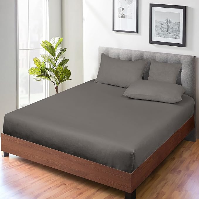 ROYALE LINENS 300 Thread Count 100% Long Staple Combed Cotton Fitted Sheet Full - Image 7